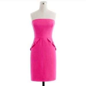 J. Crew Flamenco Strapless Pink Dress Size 0